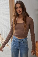 By Together Long Sleeve Rib Crop