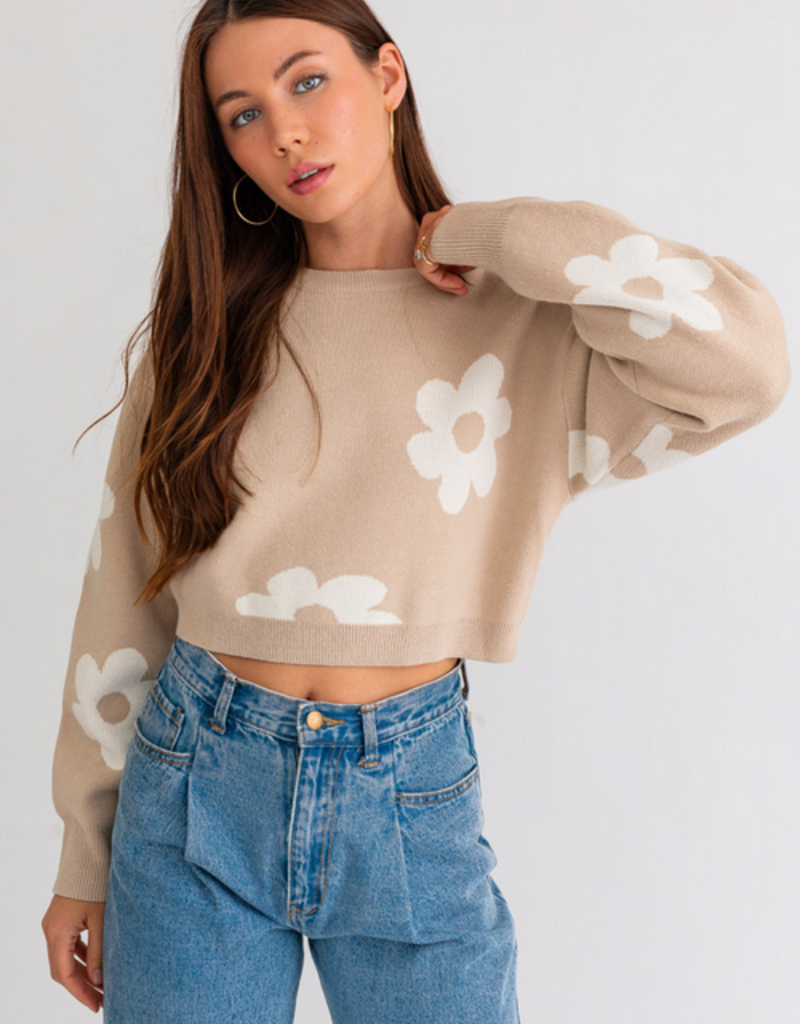 Daisy Crop Sweater