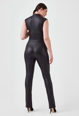 Leather Mock Neck Bodysuit