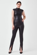 Leather Mock Neck Bodysuit