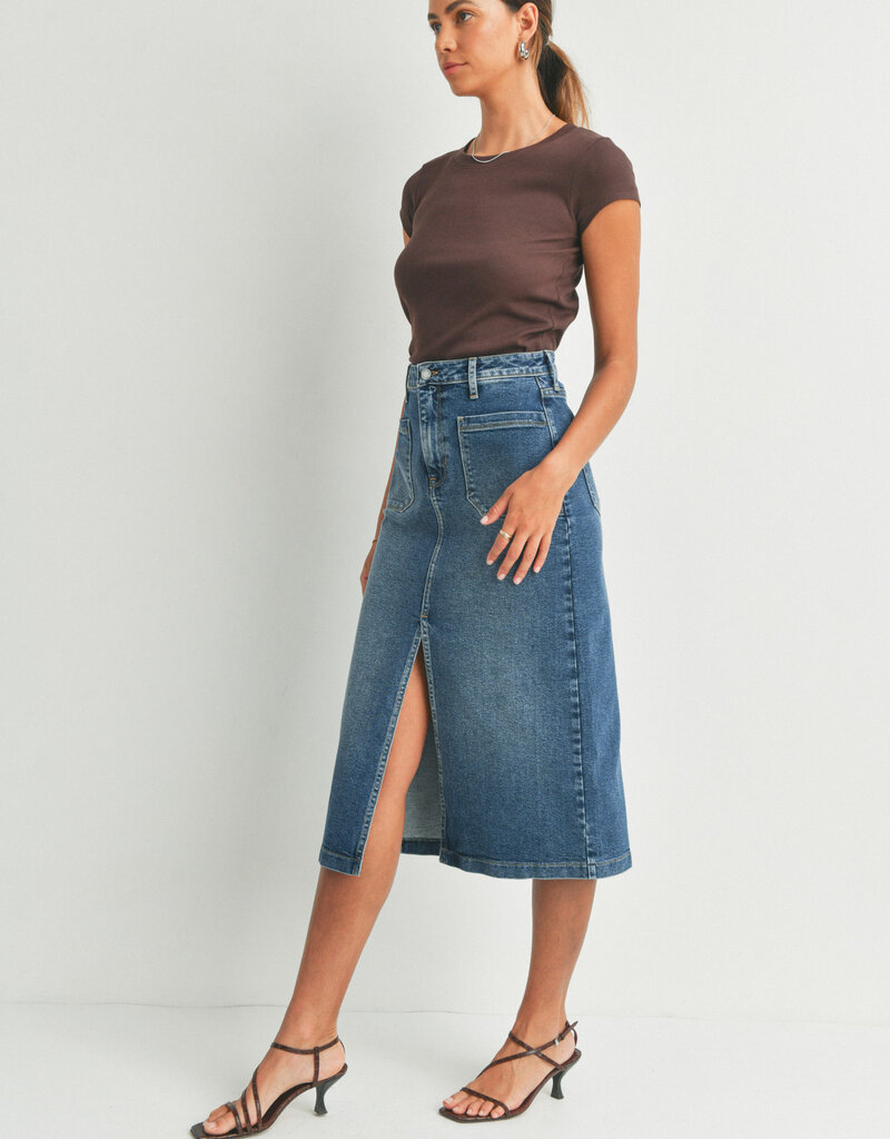 Utility Pocket Midi Skirt