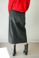 Open Slit Midi Skirt