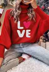 Valentine Love Letter Embroidered Sweater