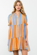 Stripe Short Sleeve Dress