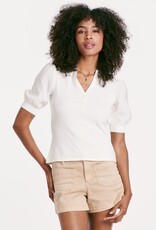 Tanner Mixed Media Puff Elbow Henley Tee