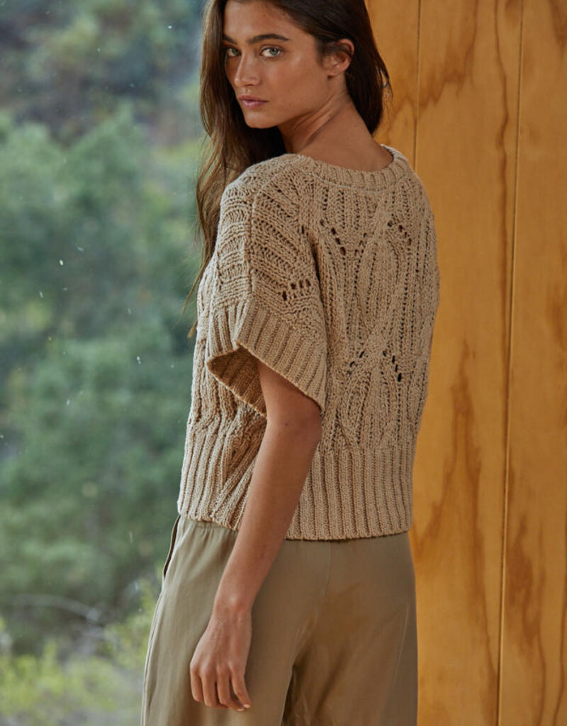 Cali Cable Crop Sweater