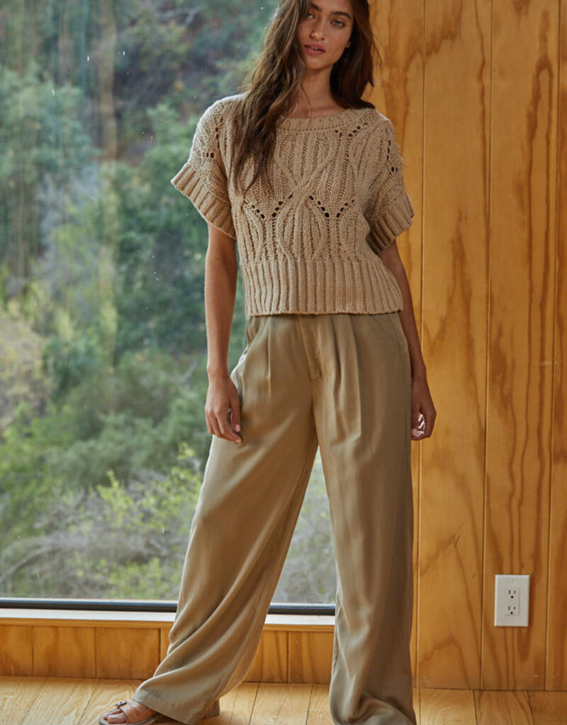 Cali Cable Crop Sweater