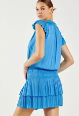 Mini Sleeveless Dress With Pleated Skirt