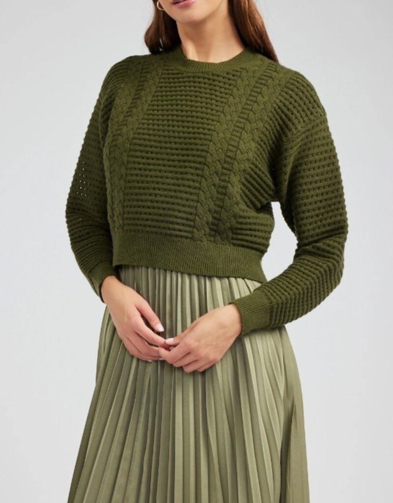 Sweater and Pleated Dress Set