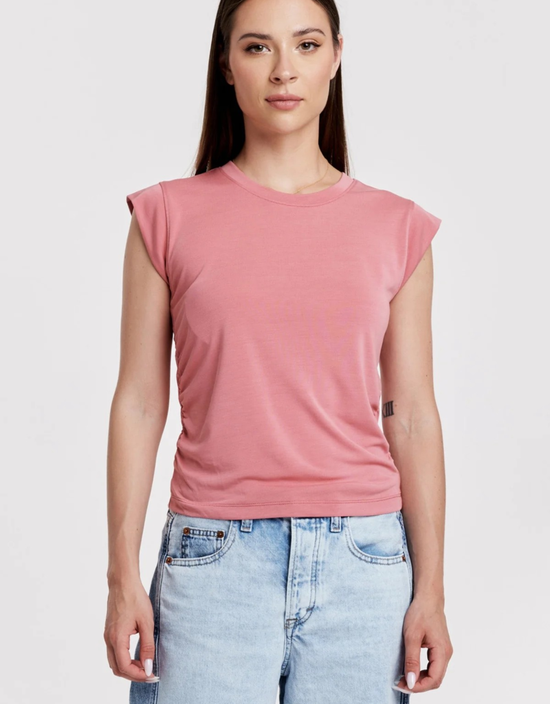 Alora Side Shirred Muscle Tee Top
