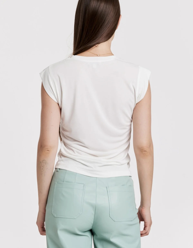 Alora Side Shirred Muscle Tee Top
