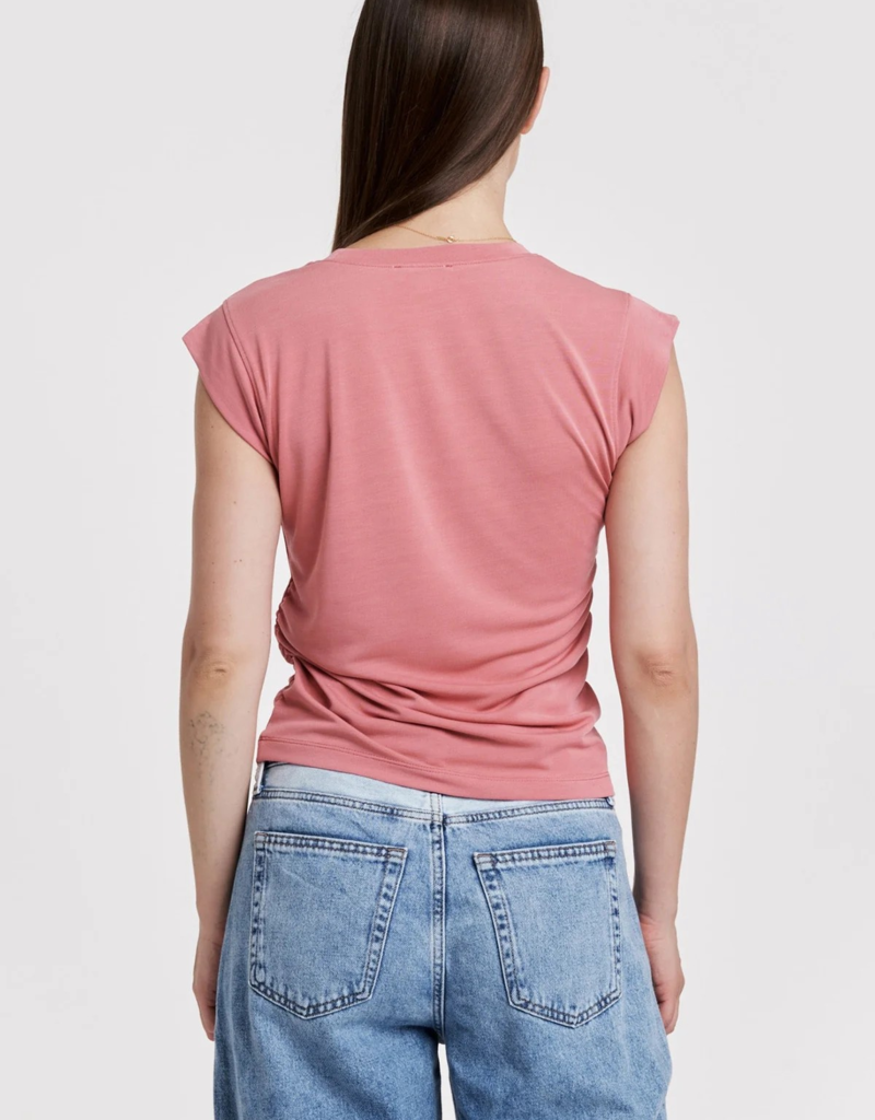 Alora Side Shirred Muscle Tee Top