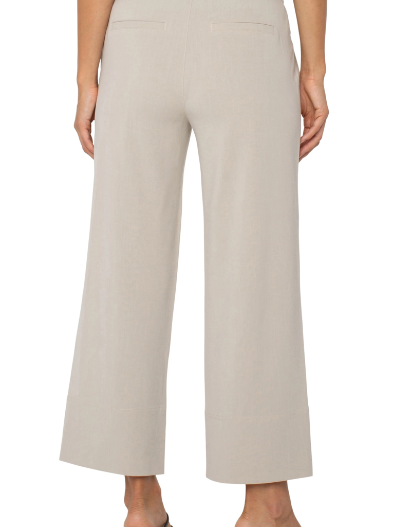 Pull On Tie Waist Wide Leg Pant
