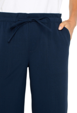 Pull On Tie Waist Wide Leg Pant