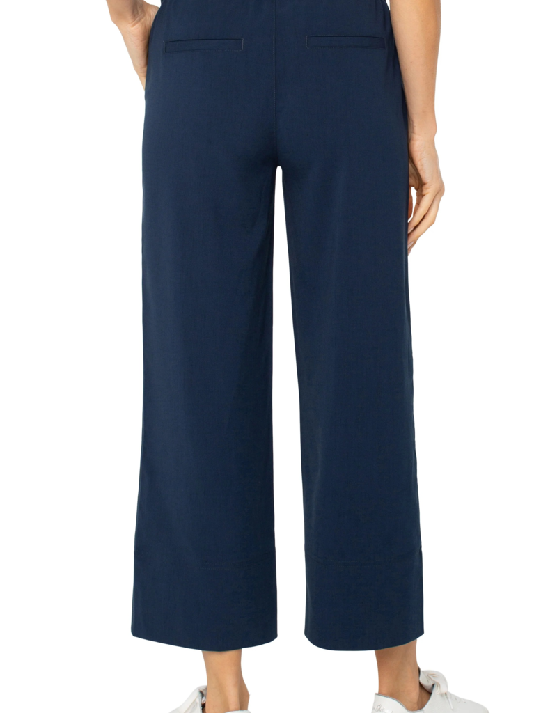 Pull On Tie Waist Wide Leg Pant