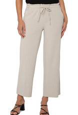 Pull On Tie Waist Wide Leg Pant