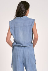 Sleeveless Collared Top