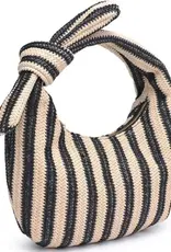 Penny Stripe Woven Clutch