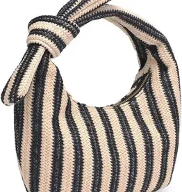 Penny Stripe Woven Clutch
