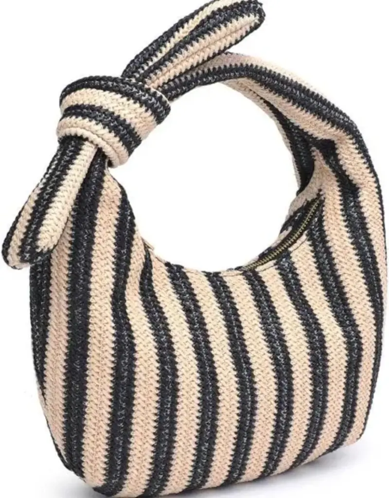 Penny Stripe Woven Clutch