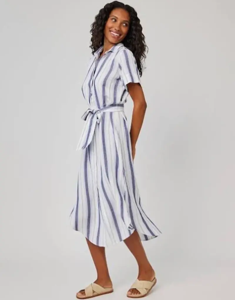 Rounded Hem Maxi Shirt Dress