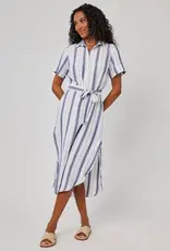 Rounded Hem Maxi Shirt Dress