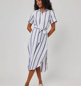 Rounded Hem Maxi Shirt Dress