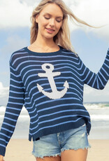 Anchor Striped Crew