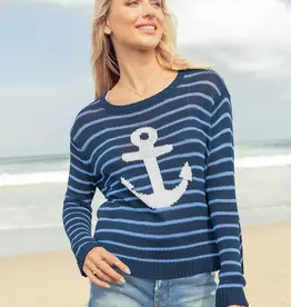 Anchor Striped Crew