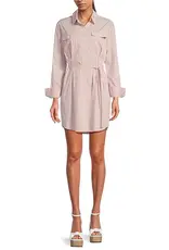 LS Belted Shirt Dress
