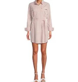 LS Belted Shirt Dress