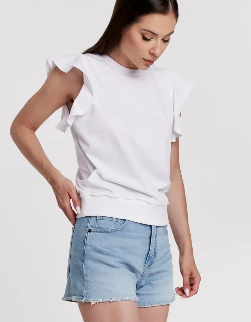 Layla Raw Edge Ruffle SL Sweatshirt