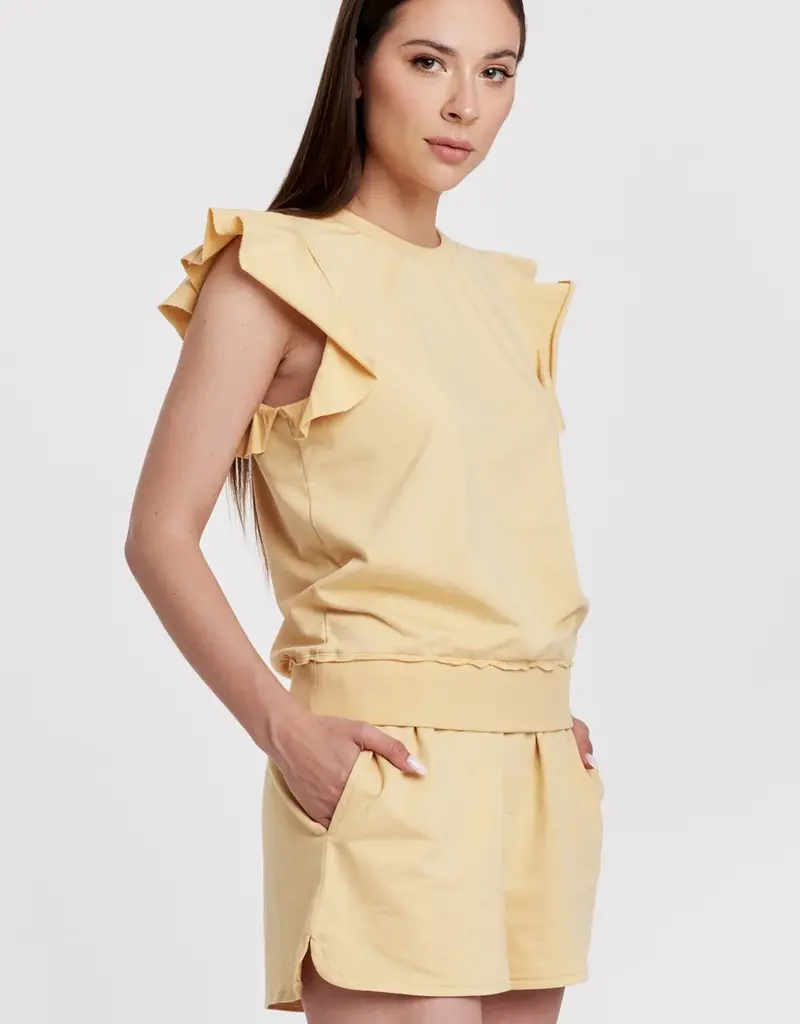 Layla Raw Edge Ruffle SL Sweatshirt