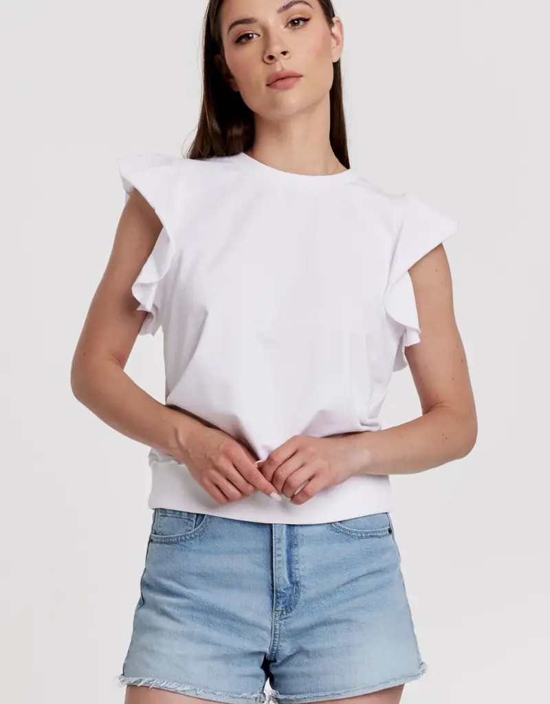 Layla Raw Edge Ruffle SL Sweatshirt