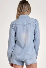 LS Denim Button Down w/ Wide Sleeve