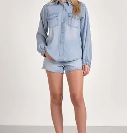 LS Denim Button Down w/ Wide Sleeve