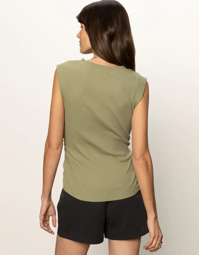 Sanctuary Ribbed Ruched Tank