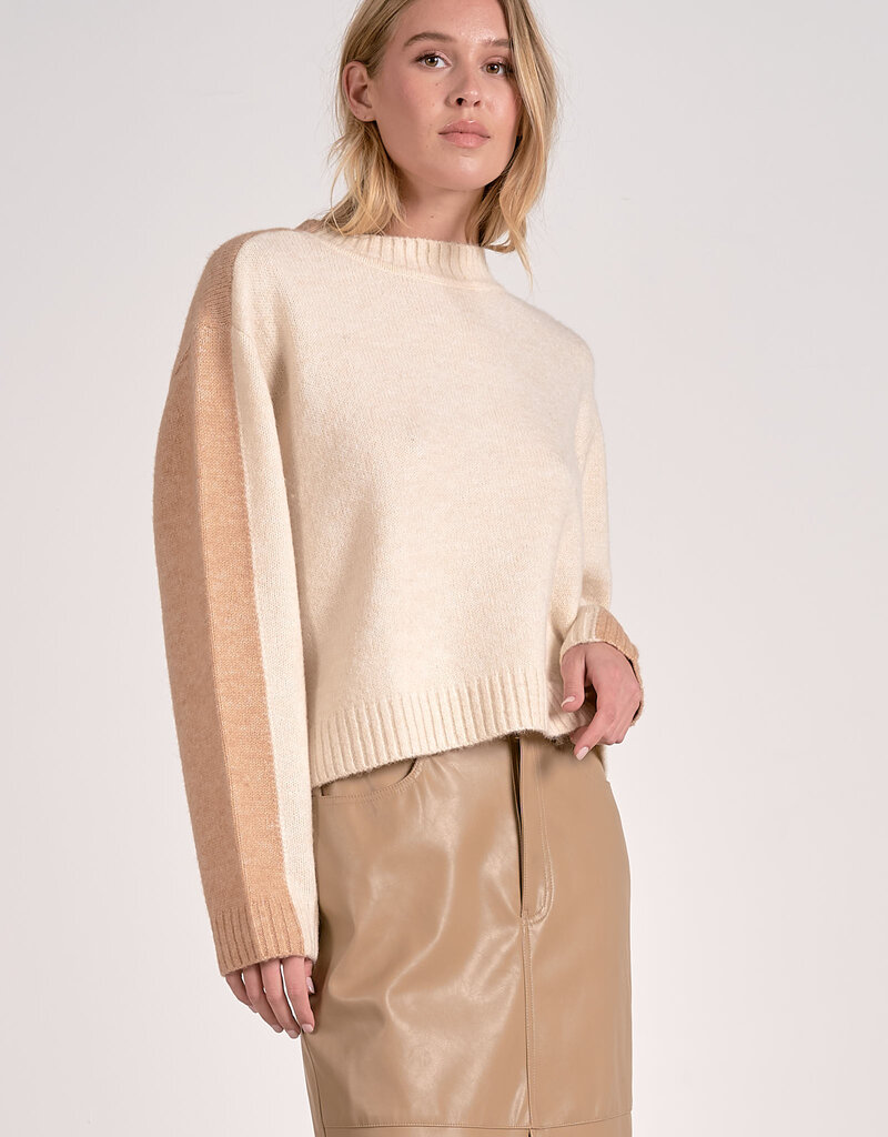 Color Block Crewneck Sweater