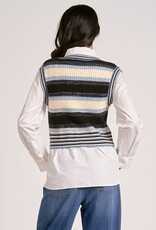 Sweater Vest Shirt Combo Top