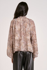 LS Flowy Snake Print Top