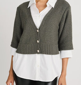 Crop Sweater Shirt Combo