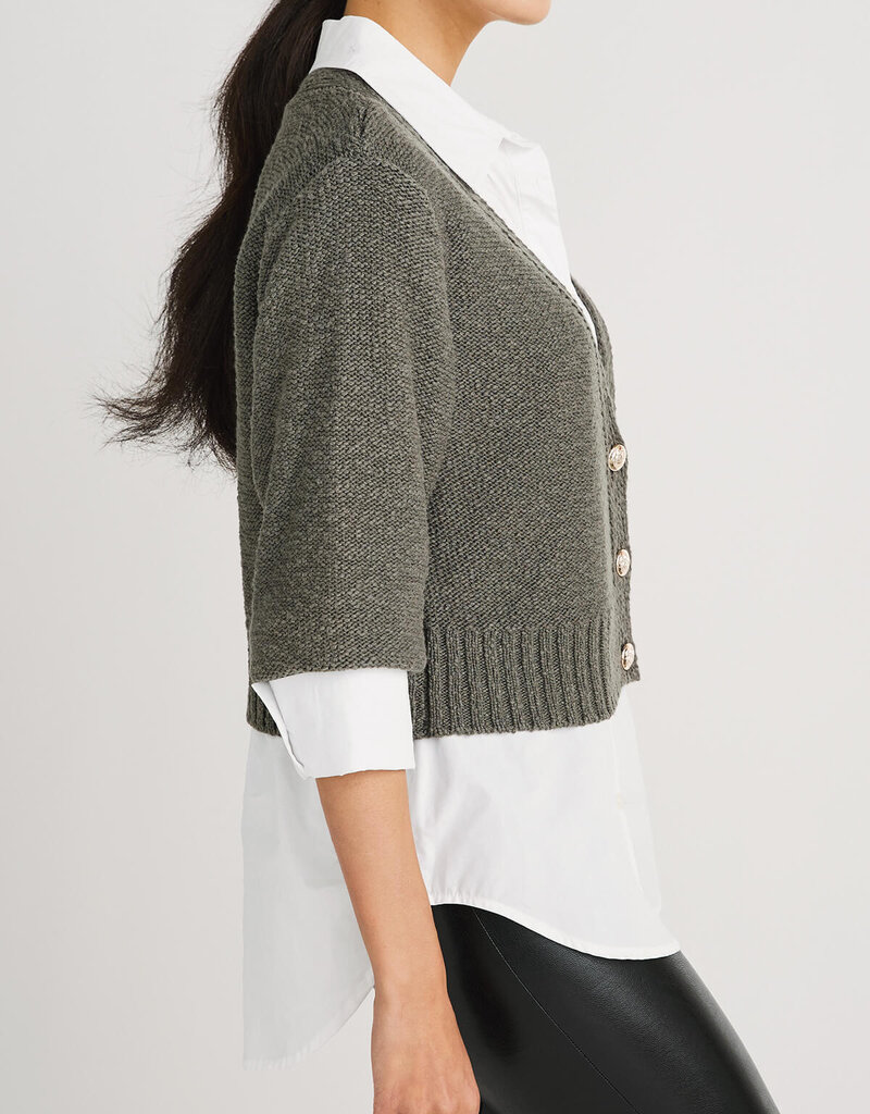 Crop Sweater Shirt Combo