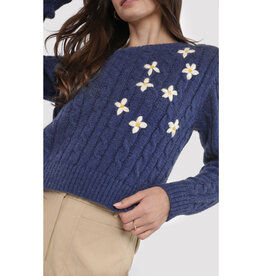 Lulu Embroidered Daisy Sweater