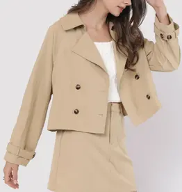 Something Secret Cropped Trench Jacket