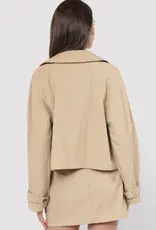 Something Secret Cropped Trench Jacket