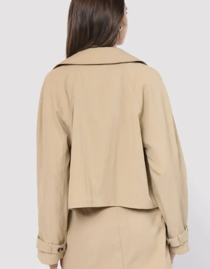 Something Secret Cropped Trench Jacket