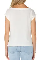 Boat Neck Knot Front Top