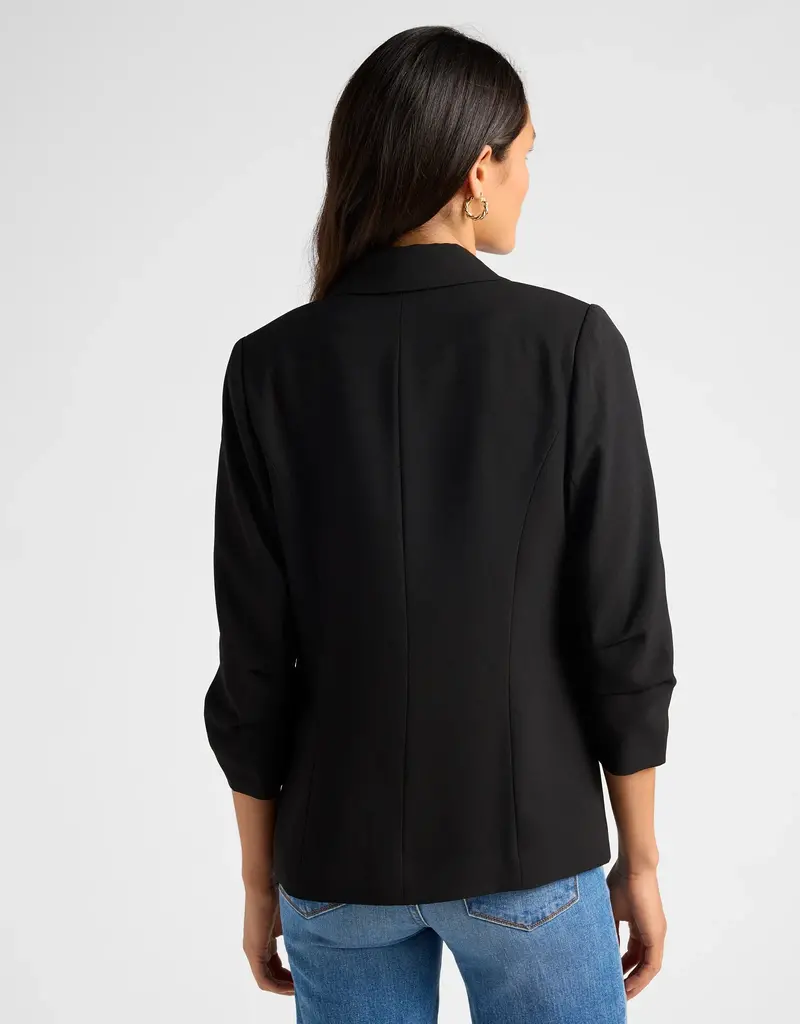 Blazer With Shirred Sleeve