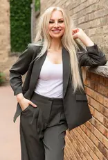 Blazer With Shirred Sleeve