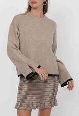 Angelina Cuff Crew Neck Sweater